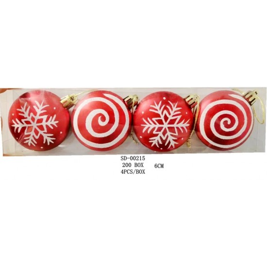 GLOB BRAD 6 CM 4 PCS SD00215