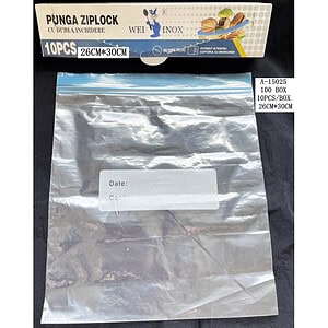 PUNGA ZIP PENTRU CALATORIE 10 PCS, PVC A15025