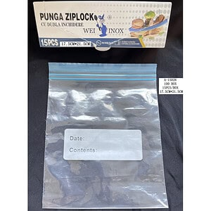 PUNGA ZIP PENTRU CALATORIE 15PCS, PVC A15026
