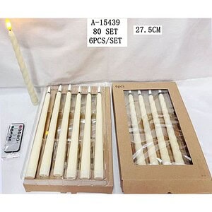 LUMANARE CU LED 6 PCS 27.5 CM+ TELECOMANDA A15439