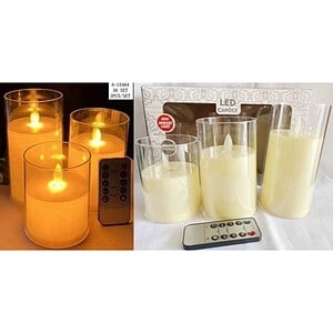 LUMANARE CU LED SI TELECOMANDA 3 PCS A15464