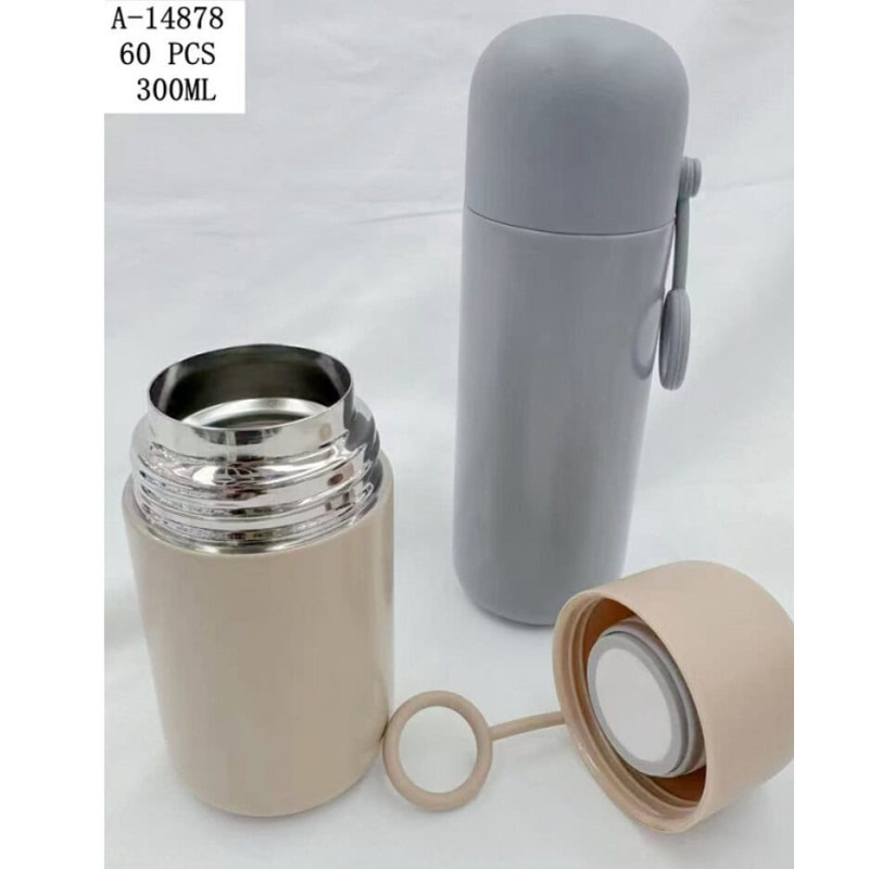 TERMOS 300 ML, PVC+FIER+SILICON A14878