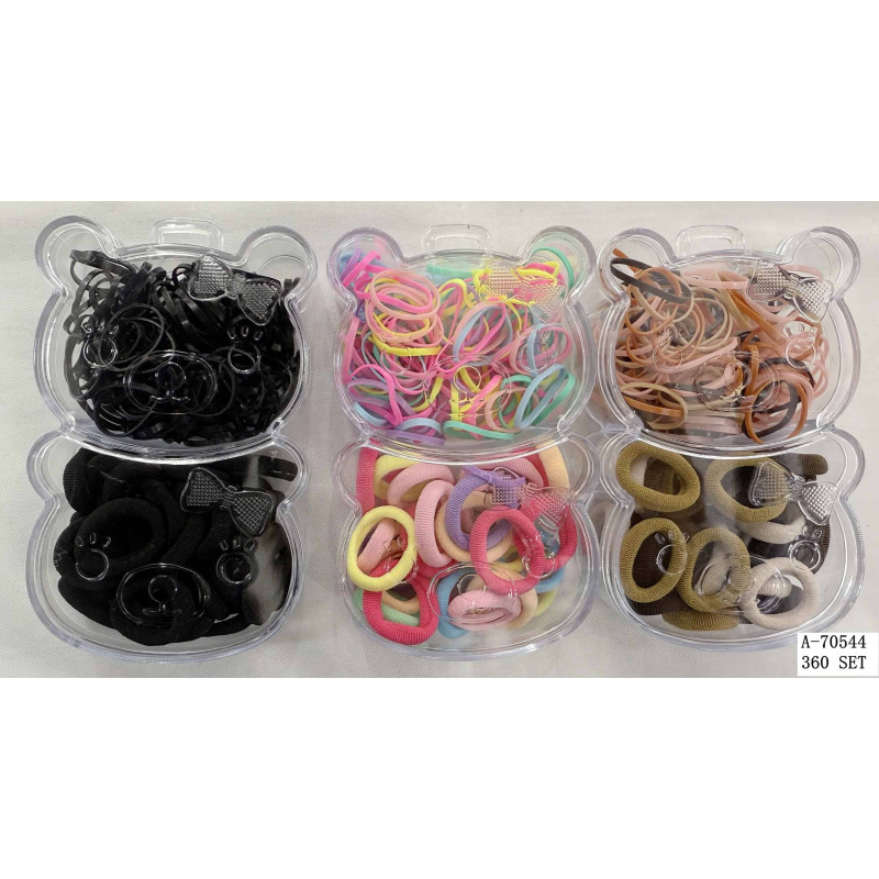 ELASTIC PAR 30 PCS(TEXTIL+CAUCIUC)+120 PCS (CAUCIUC) A70544