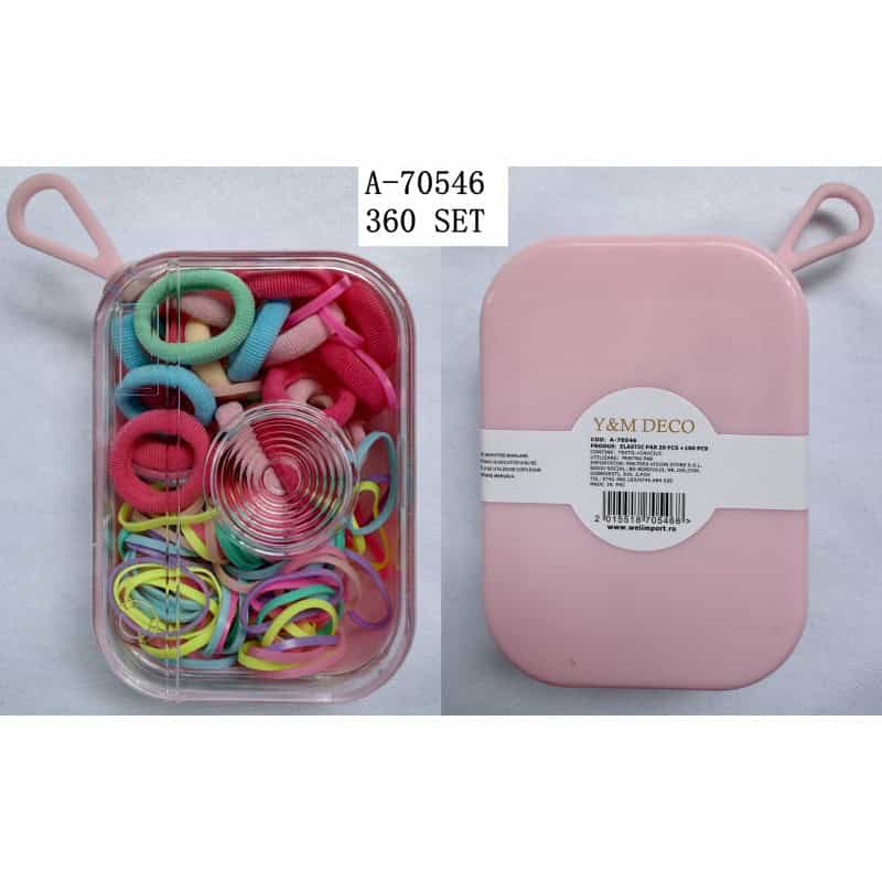 ELASTIC PAR 20 PCS (TEXTIL+CAUCIUC)+120 PCS(CAUCIUC) A70546