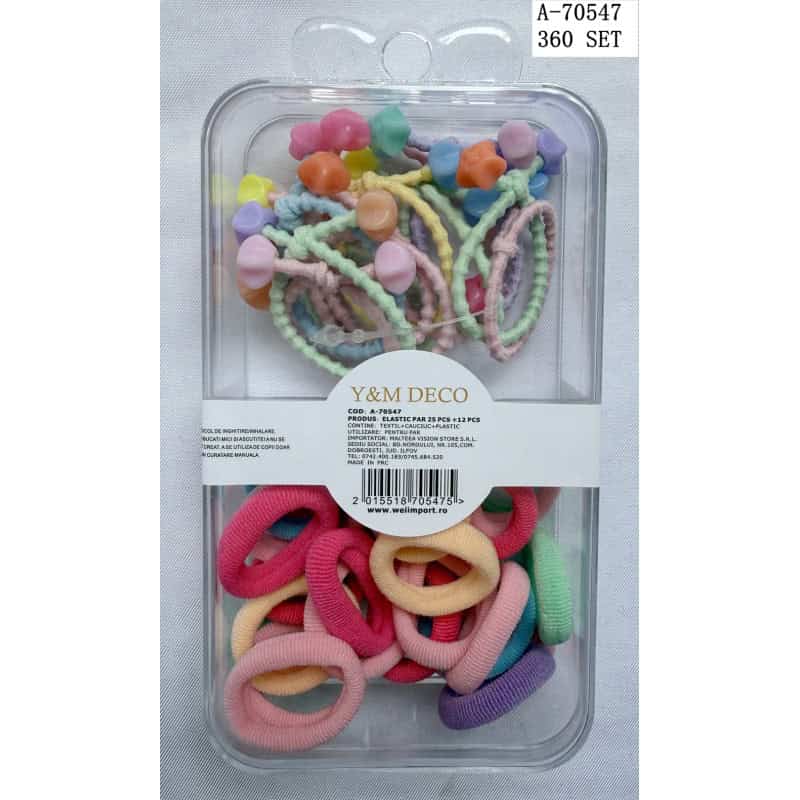 ELASTIC PAR 25 PCS+12 PCS (TEXTIL+CAUCIUC) A70547