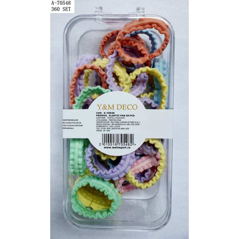 ELASTIC PAR 30 PCS, TEXTIL+CAUCIUC A70548