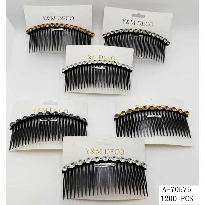 CLAMA PAR TIP PIEPTENE, PVC+STRASURI A70575