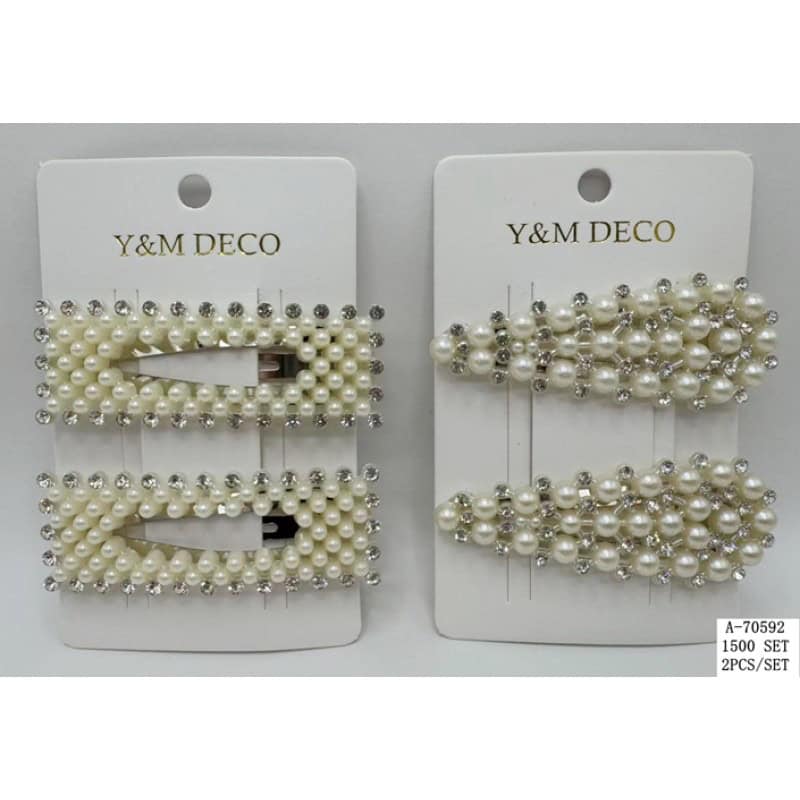 CLAMA PAR 2 PCS, FIER+PVC+STRASURI A70592