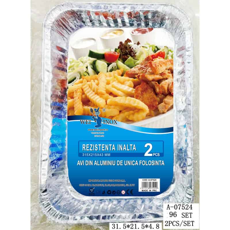 TAVA CUPTOR UNICA FOLOSINTA 2 PCS 31.5*21.5*4.8 CM, ALUMINIU A07524