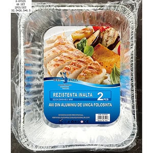 TAVA CUPTOR UNICA FOLOSINTA 2 PCS 32.5*26.5*6.5 CM, ALUMINIU A07525