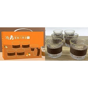 SET PAHAR 6PCS (185ML), STICLA+PVC A16002