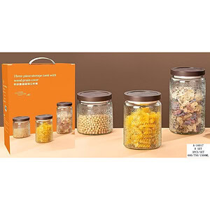 BORCAN CONDIMENTE 3 PCS
(600ML/750ML/1500ML), STICLA+PVC A16017