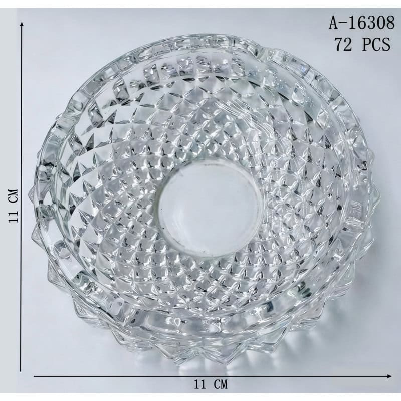 SCRUMIERA 11*11 CM,STICLA A16308