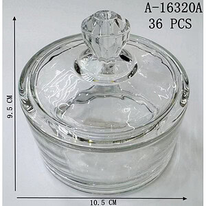 BOMBONIERA 10.5*9.5 CM,STICLA A16320