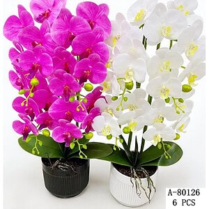 FLORI ARTIFICIALE GHIVECI, PVC+CERAMICA A80126