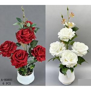 FLORI ARTIFICIALE GHIVECI, PVC+CERAMICA A80891