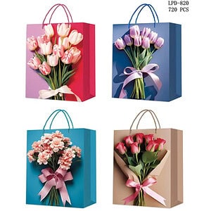 PUNGA CADOU 18*24*8.5 CM, HARTIE+TEXTIL LPD-820