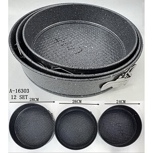 TAVA TORT DETASABILA 3 PCS, FIER A16303