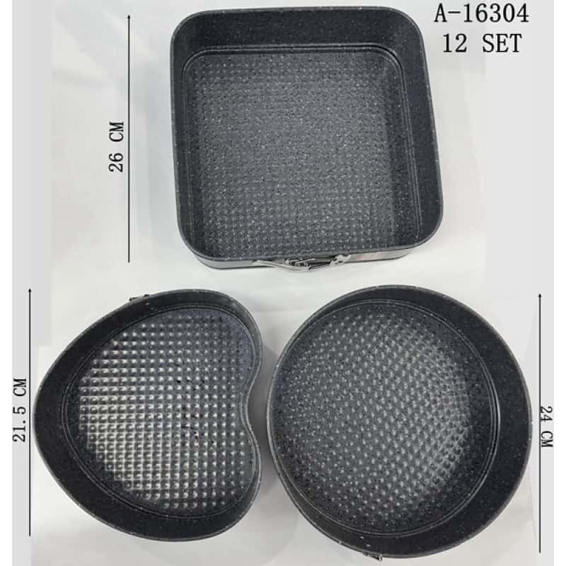 TAVA TORT DETASABILA 3 PCS, FIER A16304