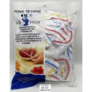 PUNGA TIP CAPAC DE UNICA FOLOSINTA 100 PCS, PVC A14179