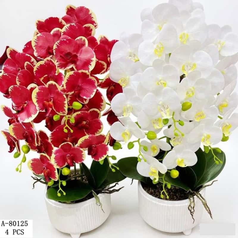 FLORI ARTIFICIALE GHIVECI, PVC+CERAMICA A80125