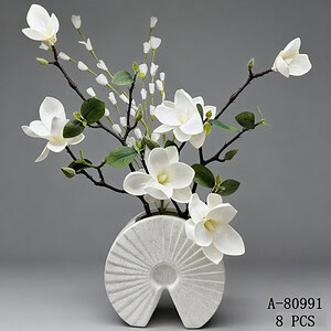 FLORI ARTIFICIALE GHIVECI, PVC+CERAMICA+TEXTIL A80991