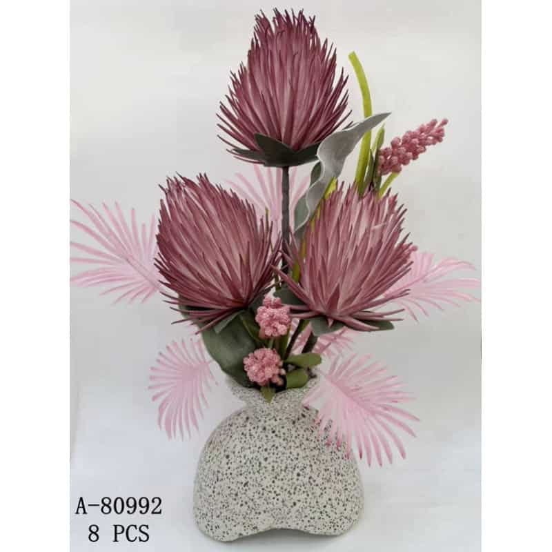 FLORI ARTIFICIALE GHIVECI, PVC+CERAMICA A80992