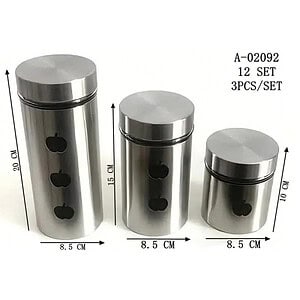 SET CONDIMENTE 3 PCS, FIER+STICLA A02092