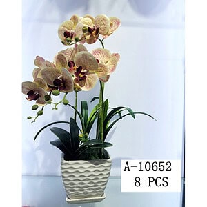 FLORI ARTIFICIALE GHIVECI,TEXTIL+PVC+CERAM A10652