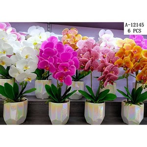 FLORI ARTIFICIALE GHIVECI, PVC+CERAMICA A12145