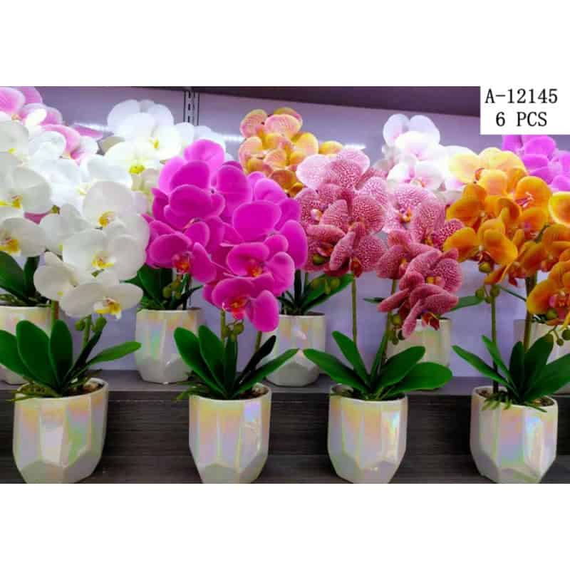 FLORI ARTIFICIALE GHIVECI, PVC+CERAMICA A12145