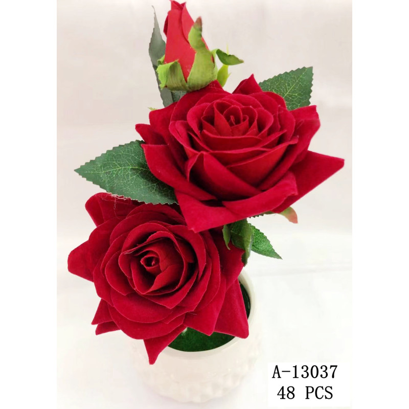 FLORI ARTIFICIALE GHIVECI, PVC+TEXTIL+CER A13037