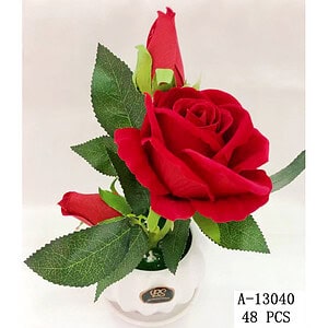 FLORI ARTIFICIALE GHIVECI,PVC+TEXTIL+CERAMICA A13040