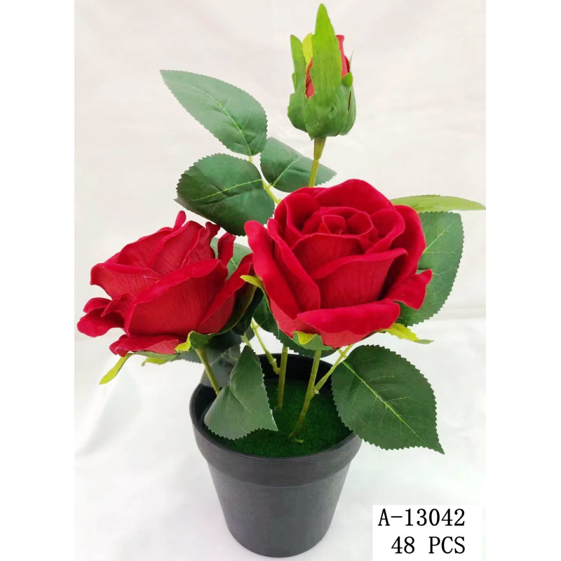 FLORI ARTIFICIALE GHIVECI, PVC+TEXTIL A13042