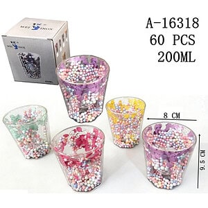 PAHAR PERETE DUBLU 200 ML, STICLA+FLORI USCATE+PVC A16318