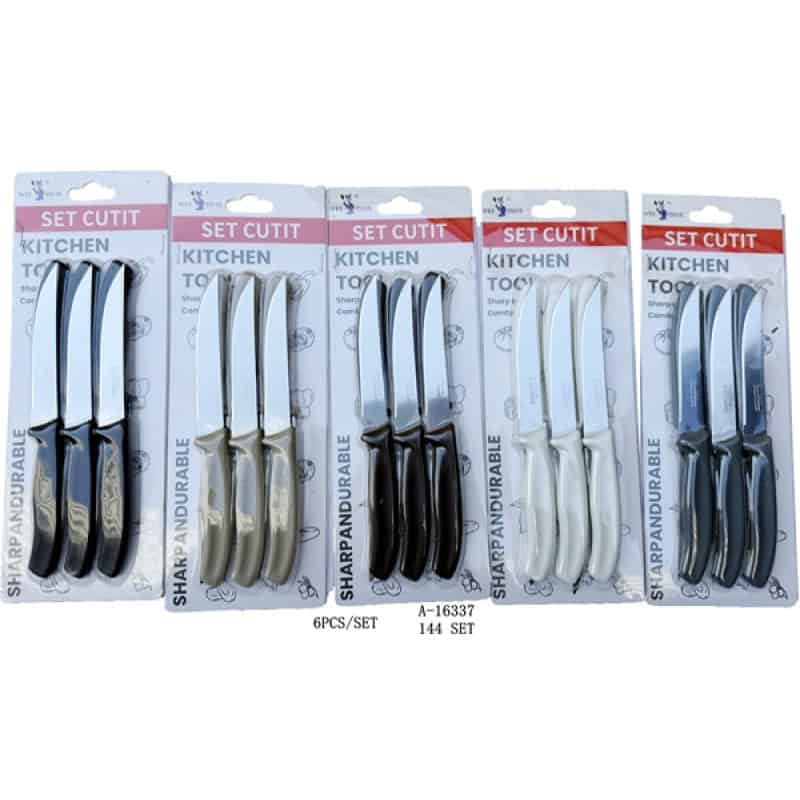 SET CUTIT 6 PCS, INOX+PVC A16337