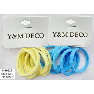 ELASTIC PAR 6 PCS, TEXTIL+CAUCIUC A70227