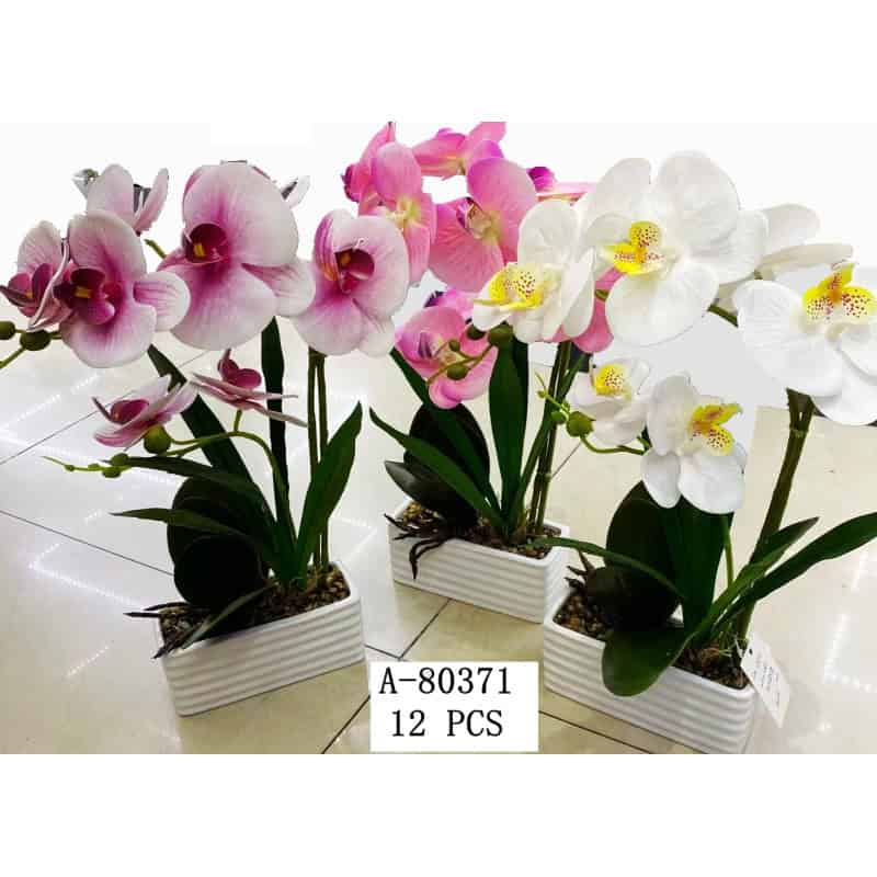 FLORI ARTIFICIALE GHIVECI, PVC+CERAMICA A80371