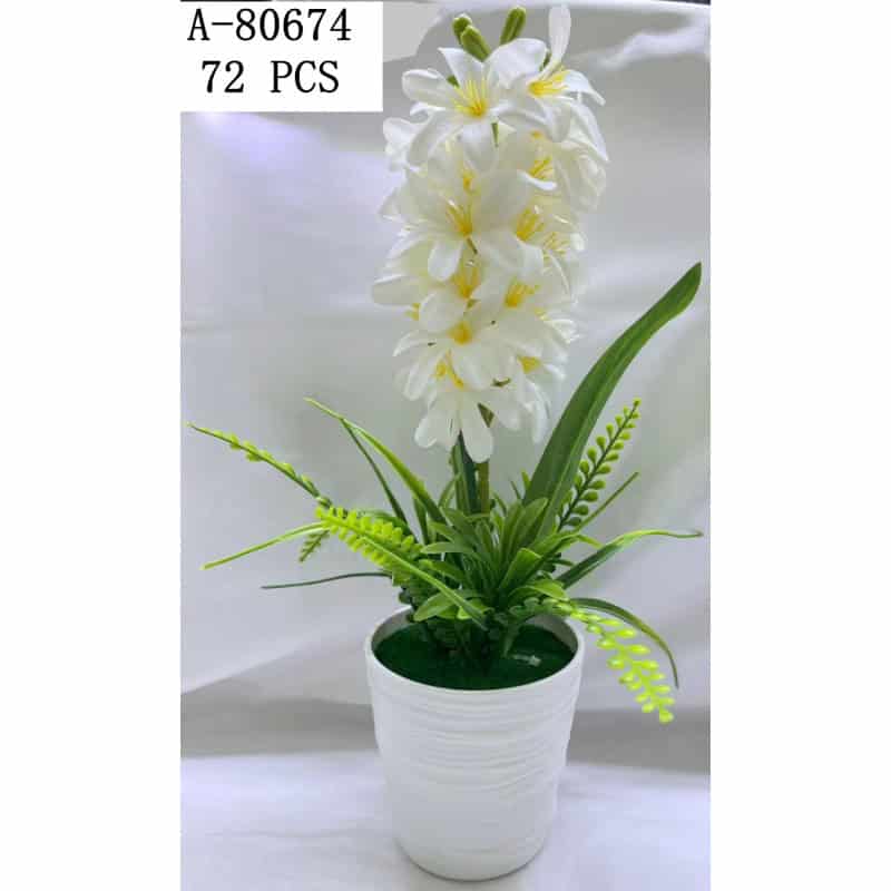 FLORI ARTIFICIALE IN GHIVECI, TEXTIL+PVC A80674