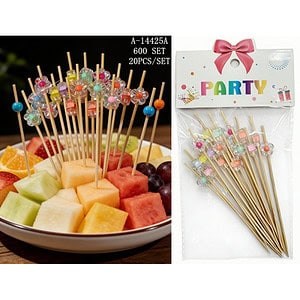 SCOBITORI APERITIV 20 PCS, BAMBUS+PVC A14425