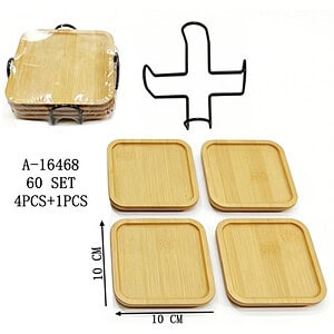 SUPORT OALA 4PCS + SUPORT, BAMBUS+FIER A16468