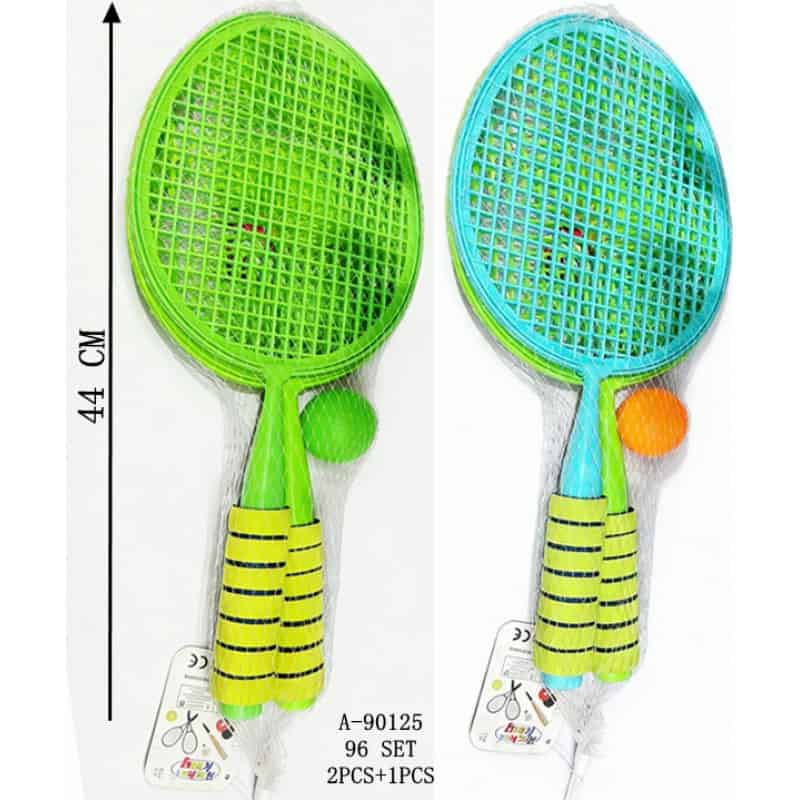 PALETA TENIS 2 PCS+MINGE, PVC+CAUCIUC A90125
