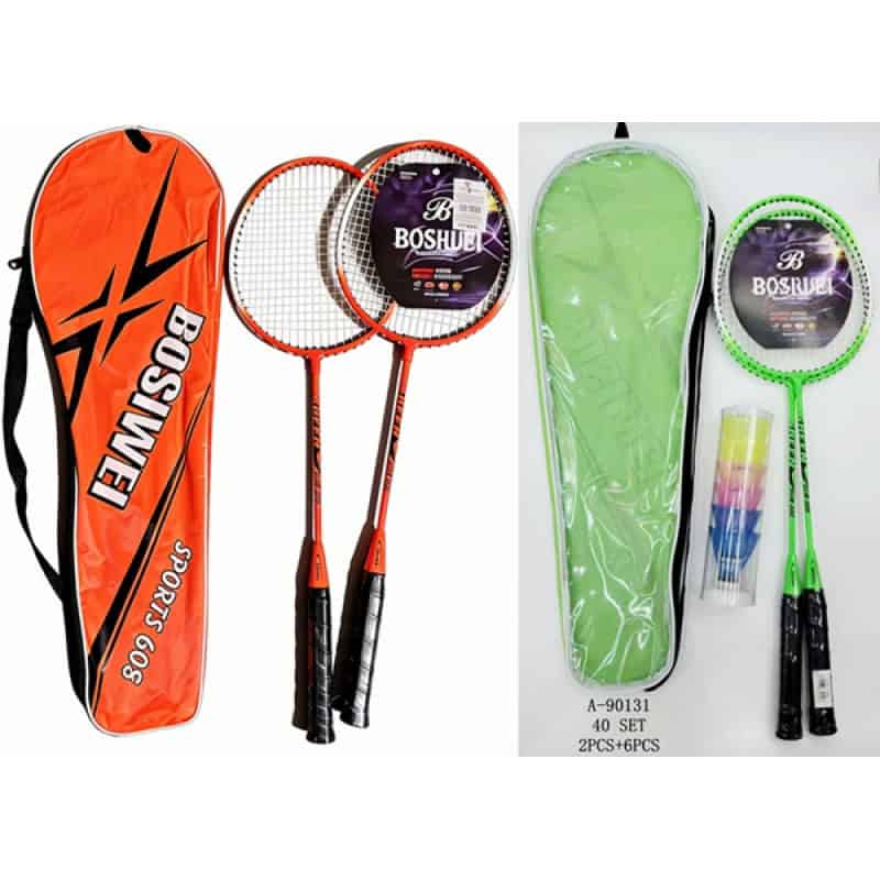 PALETA TENIS 2 PCS+6 FLUTURI, PLASTIC A90131