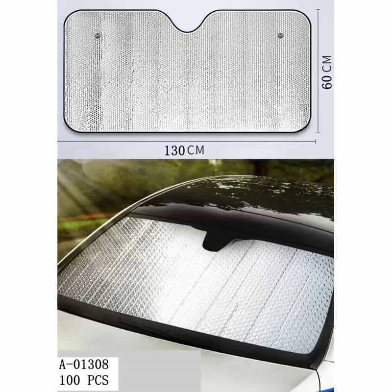 PARASOLAR AUTO 130*60 CM, PVC+FOLIE ALUM. A01308