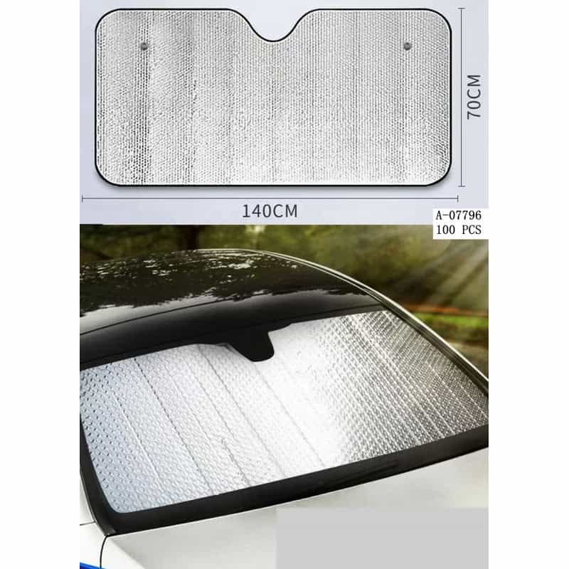 PARASOLAR AUTO 140*70 CM, PVC+FOLIE ALUM. A07796