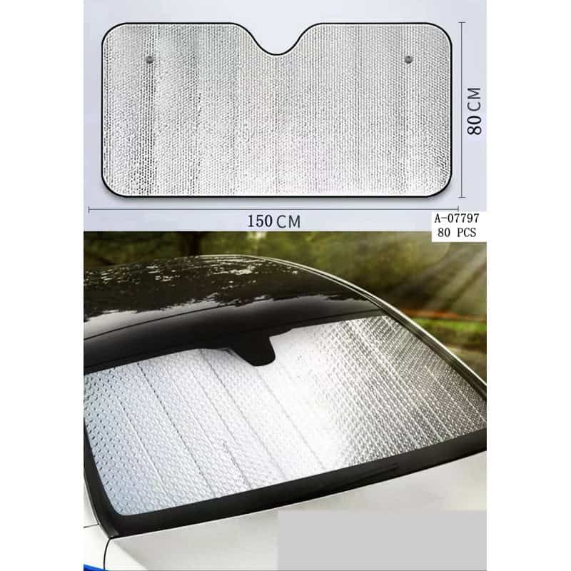 PARASOLAR AUTO 150*80 CM, PVC+FOLIE ALUM. A07797