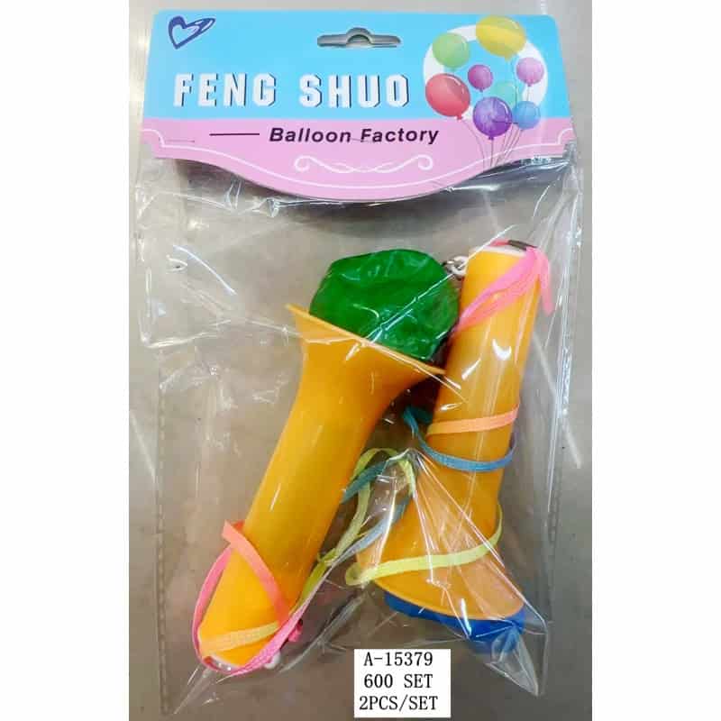 VUVUZELA PARTY 2 PCS, PVC+TEXTIL A15379