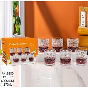 PAHAR 6 PCS 270 ML, STICLA A16480