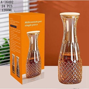 CARAFA LIMONADA 1200 ML, STICLA+BAMBUS A16492