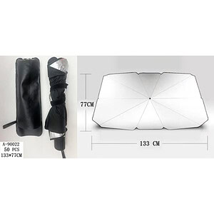 PARASOLAR AUTO TIP UMBRELA 133 CM*77 CM, TEXTIL+FIER+PVC A90022